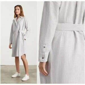 Everlane Oxford Shirt Dress Striped Quite Luxury XS Preppy Old Money Organic